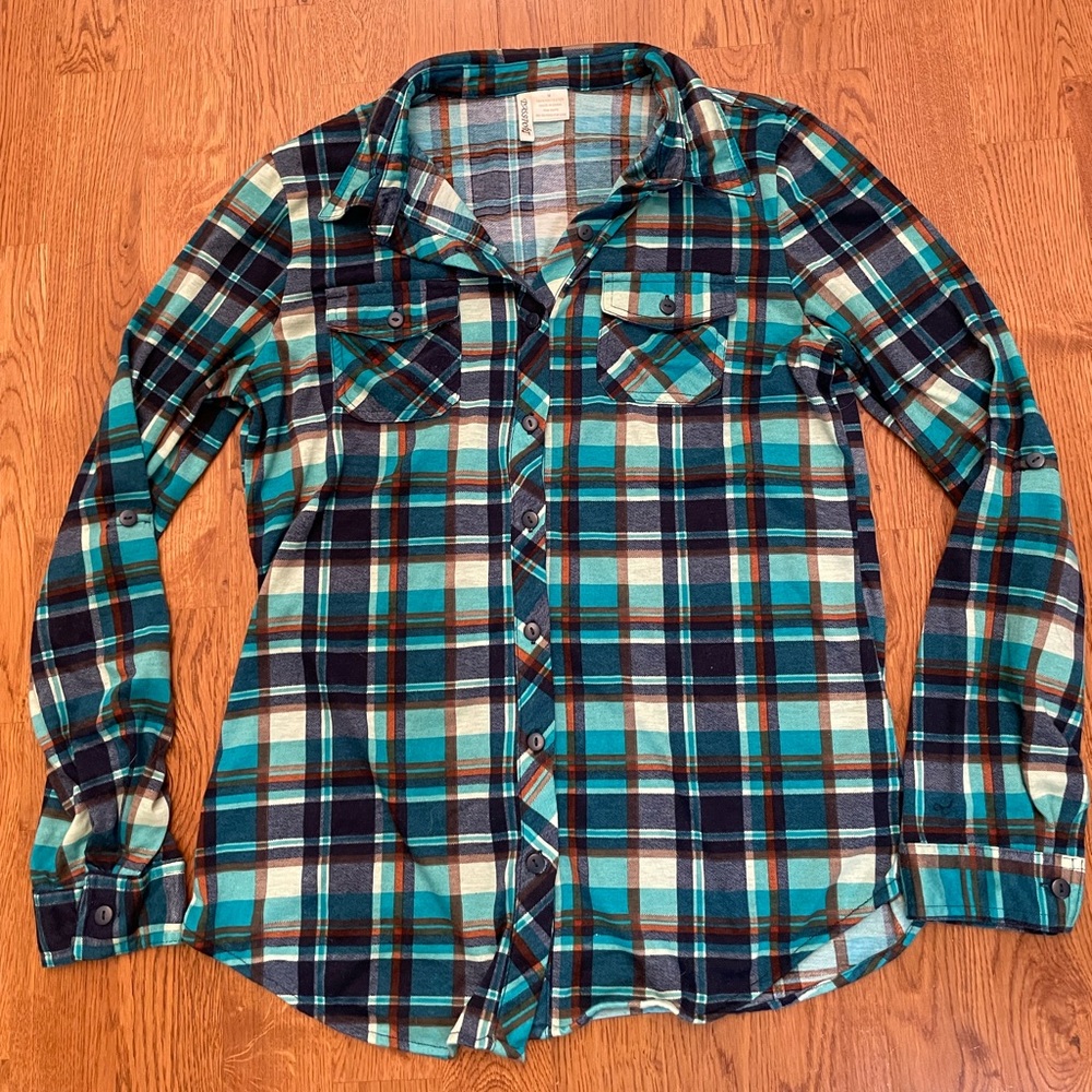 Blue Flannel Button Up Size Medium